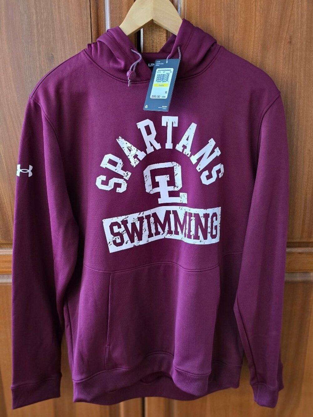 NWT UNDERARMOUR maroon pullover hoodie warm up sweater